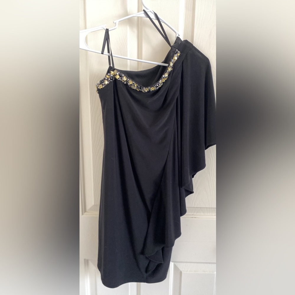 Black off shoulder dress